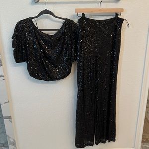 Vici Black Sequin Set